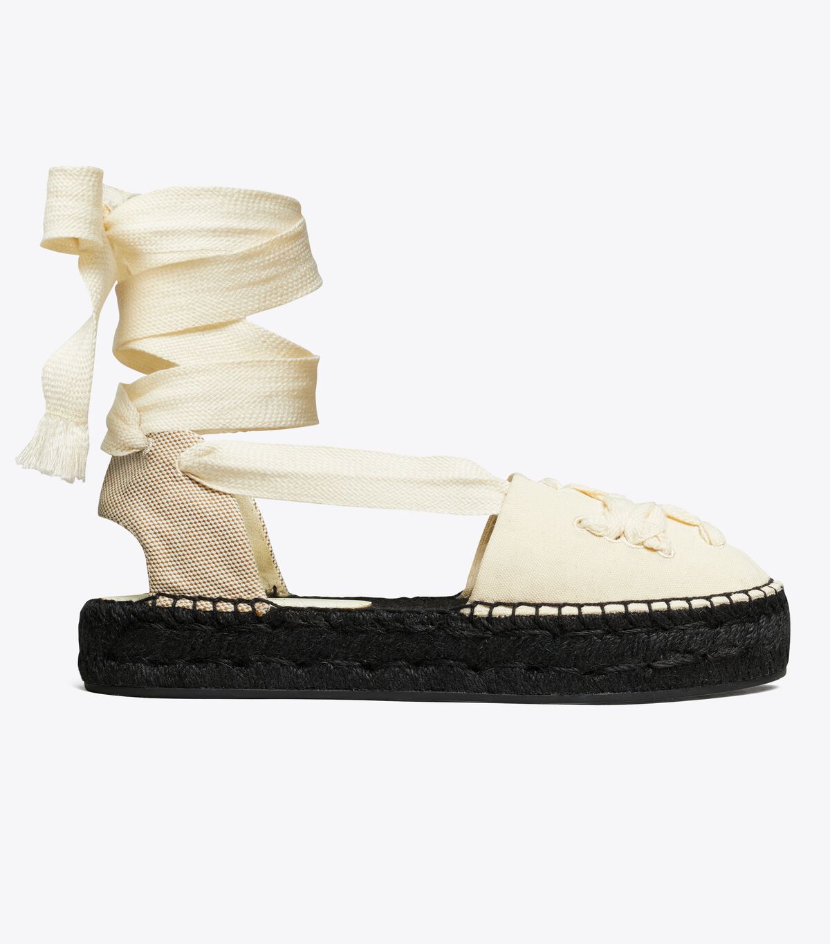 Alpargata Tory Burch Ribbon Mujer Beige | OUTLETS-90281649