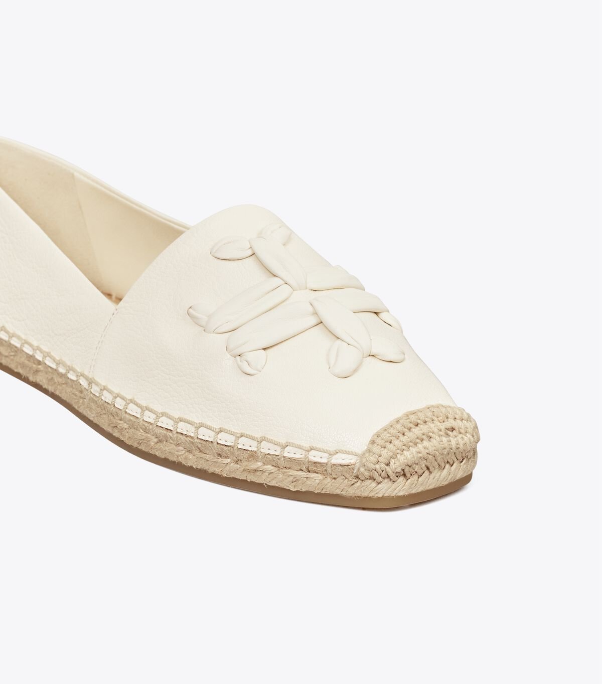 Alpargata Tory Burch Woven Double T Aline Mujer Blancos | OUTLETS-62179089