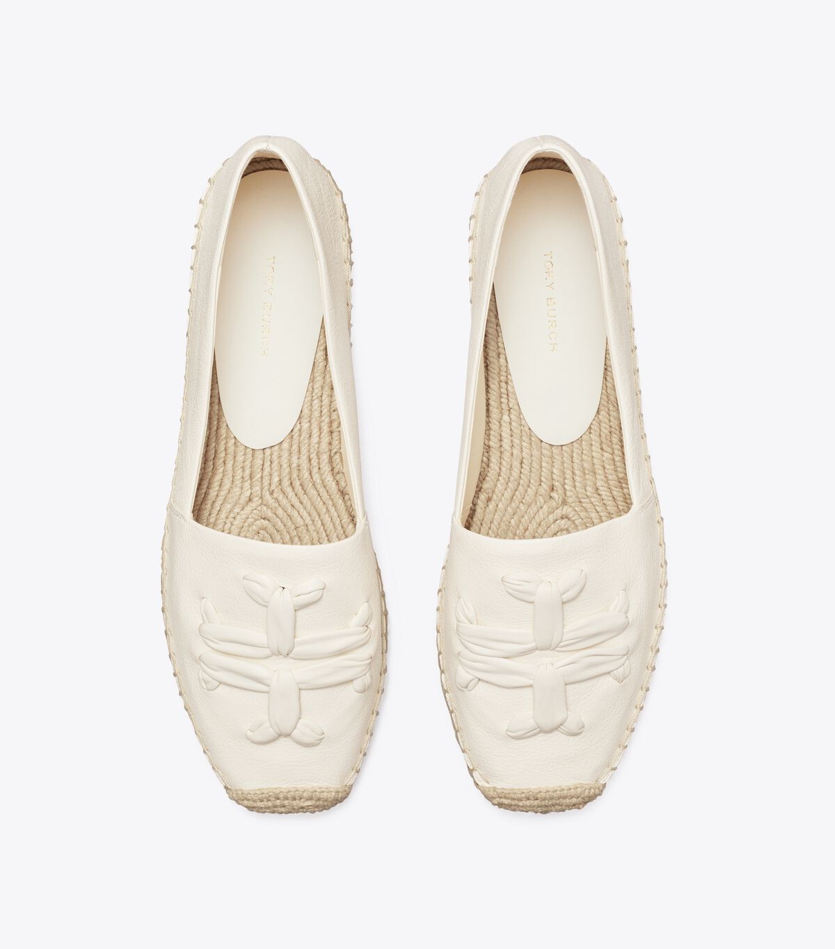 Alpargata Tory Burch Woven Double T Aline Mujer Blancos | OUTLETS-62179089