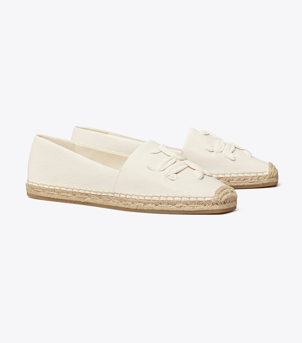 Alpargata Tory Burch Woven Double T Aline Mujer Blancos | OUTLETS-62179089