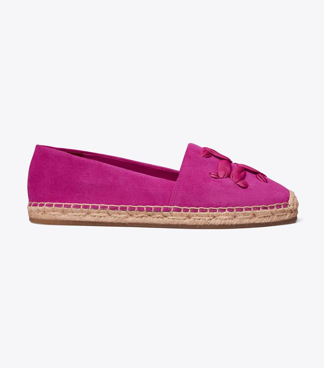 Alpargata Tory Burch Woven Double T Aline Mujer Fucsia | OUTLETS-95124739