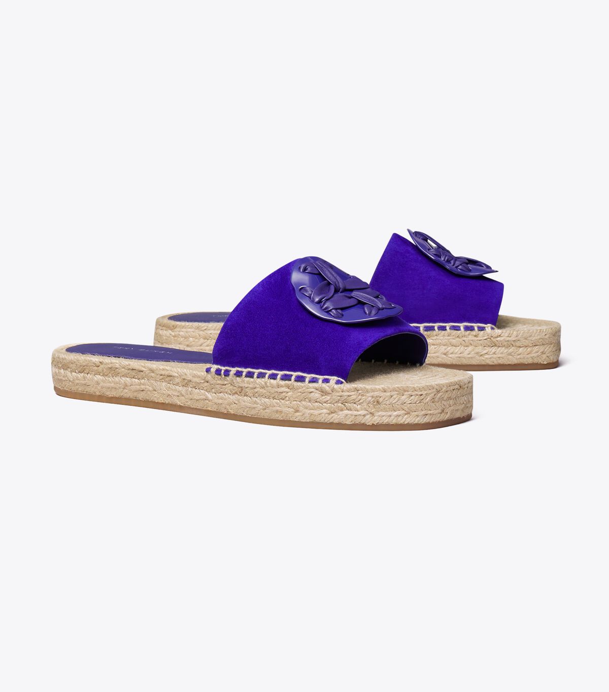 Alpargata Tory Burch Woven Double T Mujer Morados Oscuro | OUTLETS-12039469