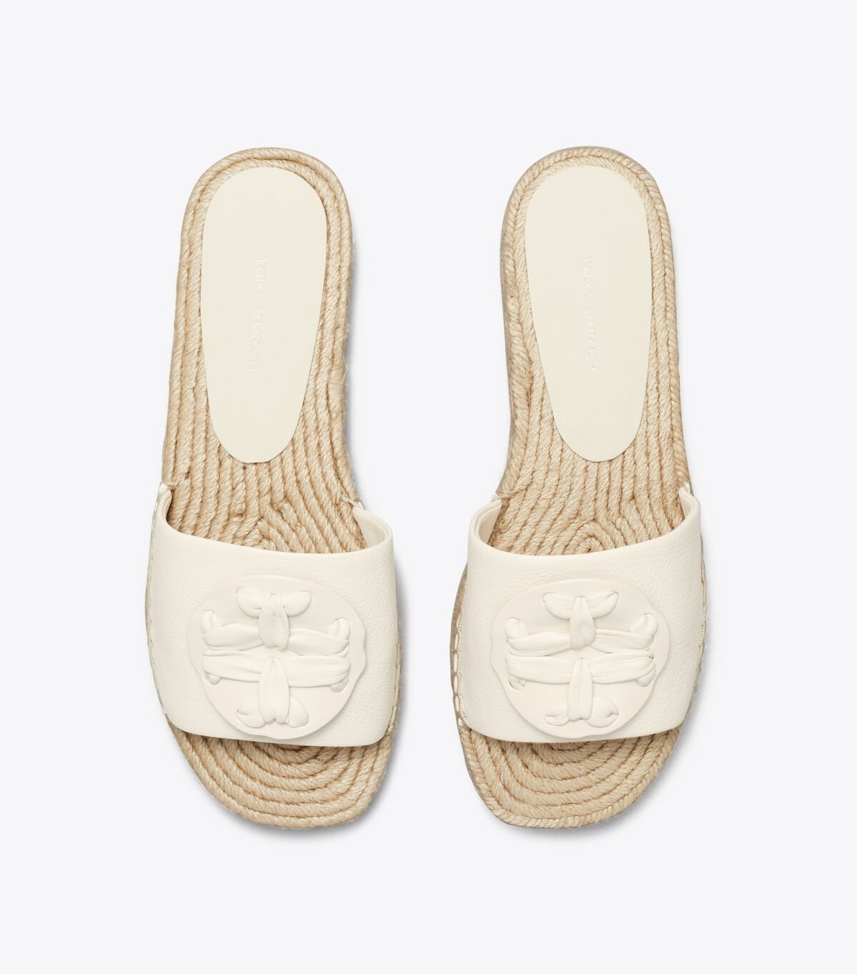 Alpargata Tory Burch Woven Double T Mujer Blancos | OUTLETS-45629089