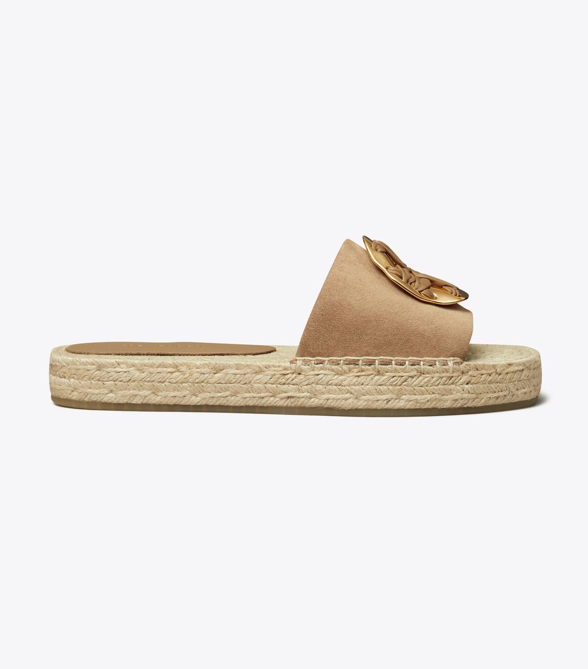 Alpargata Tory Burch Woven Double T Mujer Kaki | OUTLETS-89613529