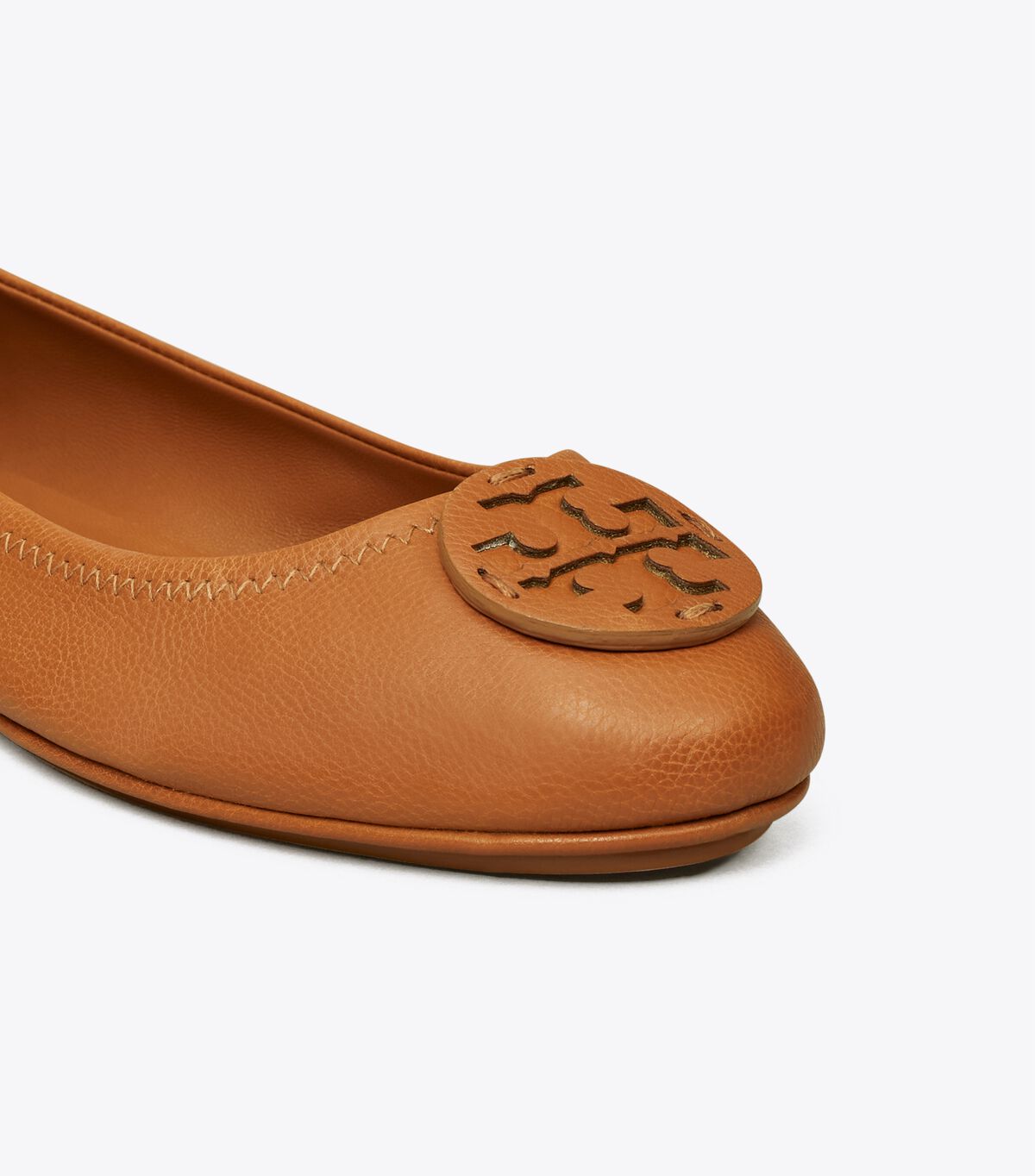 Ballerinas Tory Burch Minnie Travel Cuero Logo Mujer Marrom | OUTLETS-39164289