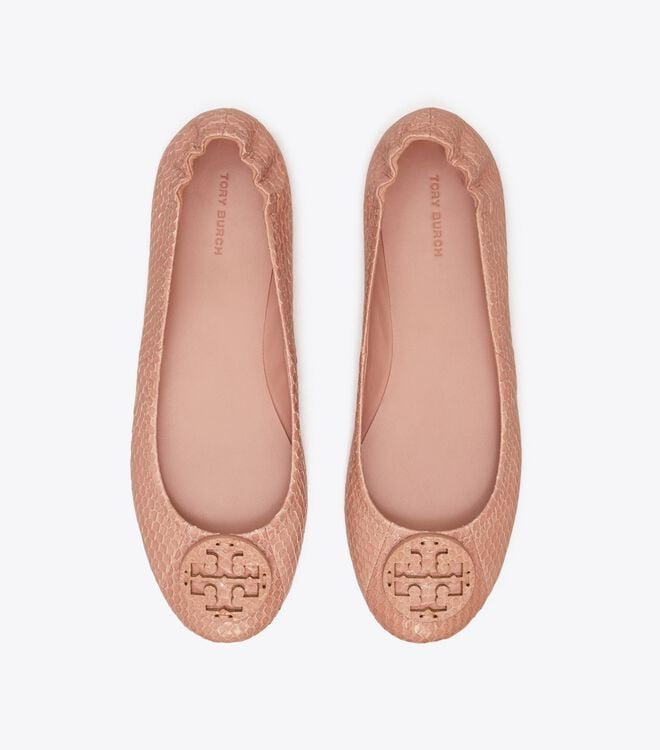 Ballerinas Tory Burch Minnie Travel Mujer Rosas | OUTLETS-23601859