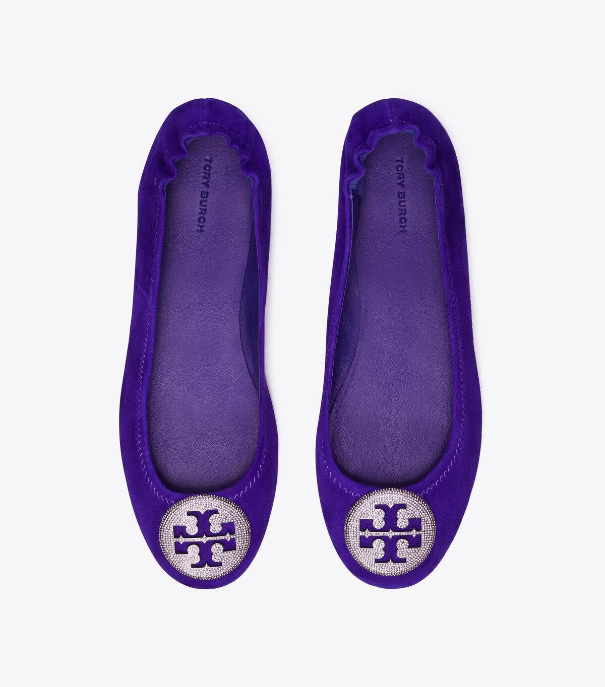 Ballerinas Tory Burch Minnie Travel Pavé Mujer Morados Oscuro | OUTLETS-34271809