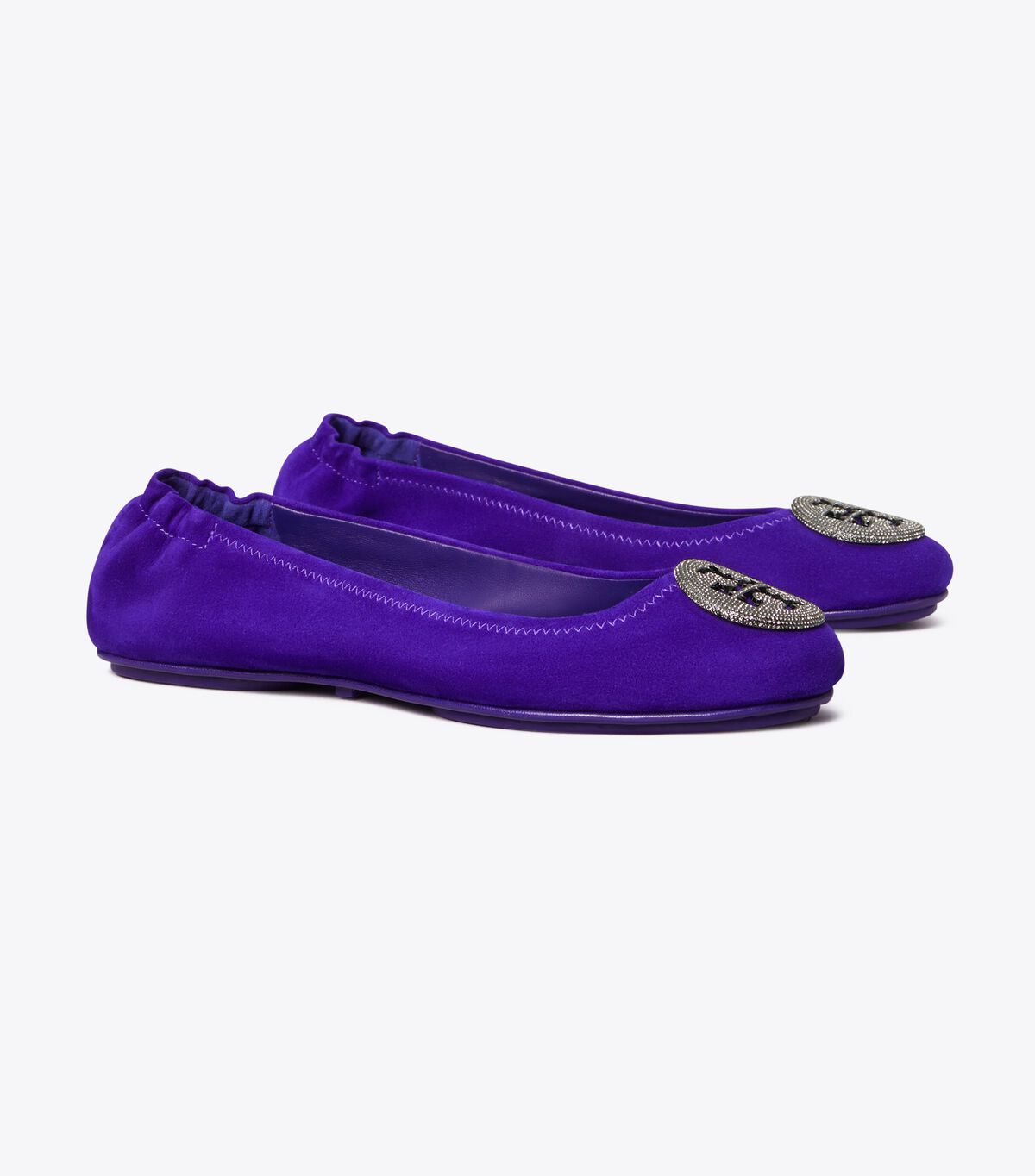 Ballerinas Tory Burch Minnie Travel Pavé Mujer Morados Oscuro | OUTLETS-34271809