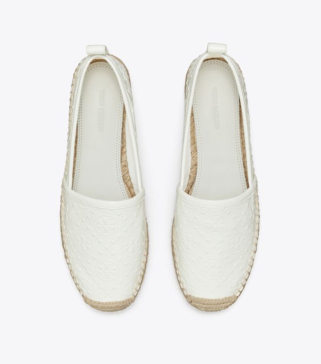 Ballerinas Tory Burch T Monogram Plataforma Mujer Blancos | OUTLETS-27693089