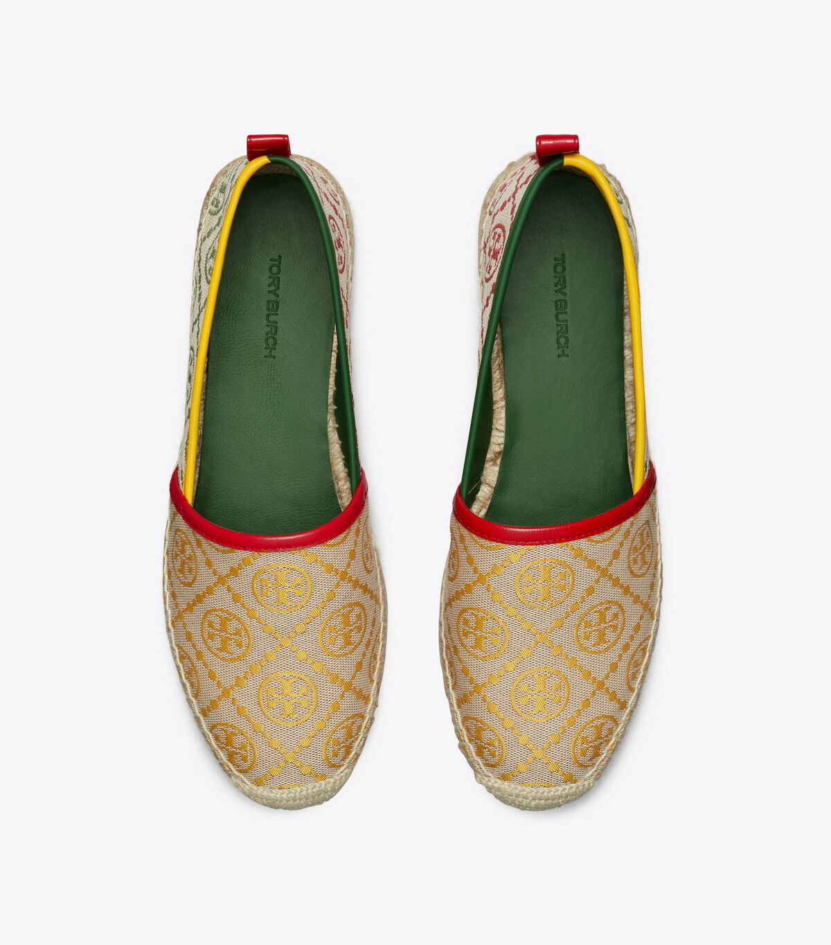 Ballerinas Tory Burch T Monogram Plataforma Mujer Dorados Verdes Rojos | OUTLETS-81923509