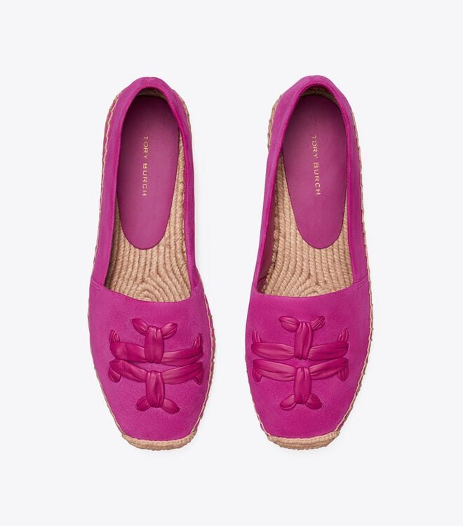 Ballerinas Tory Burch Woven Double T Aline Mujer Fucsia | OUTLETS-45971029