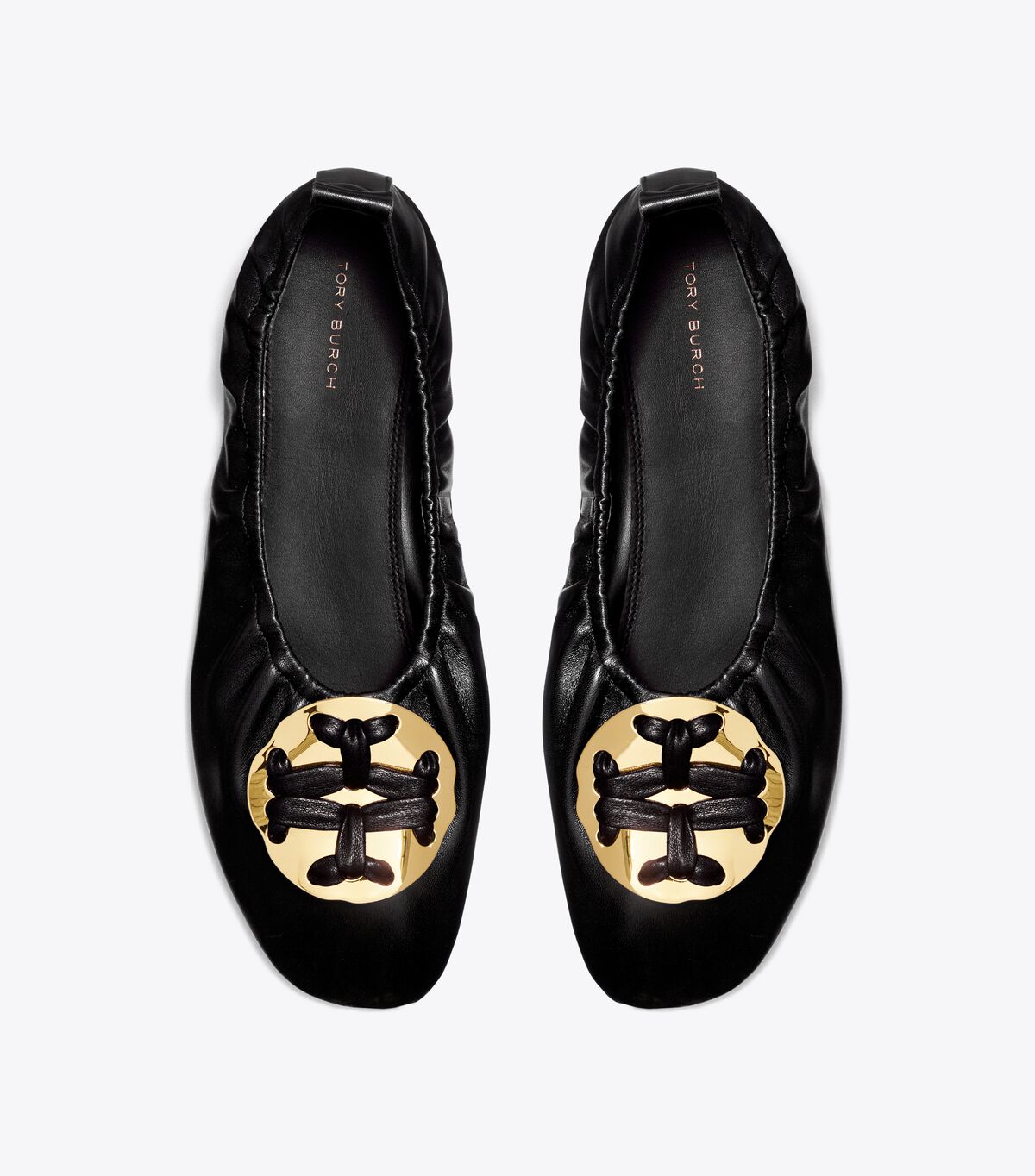 Ballerinas Tory Burch Woven Double T Mujer Negros | OUTLETS-78623909