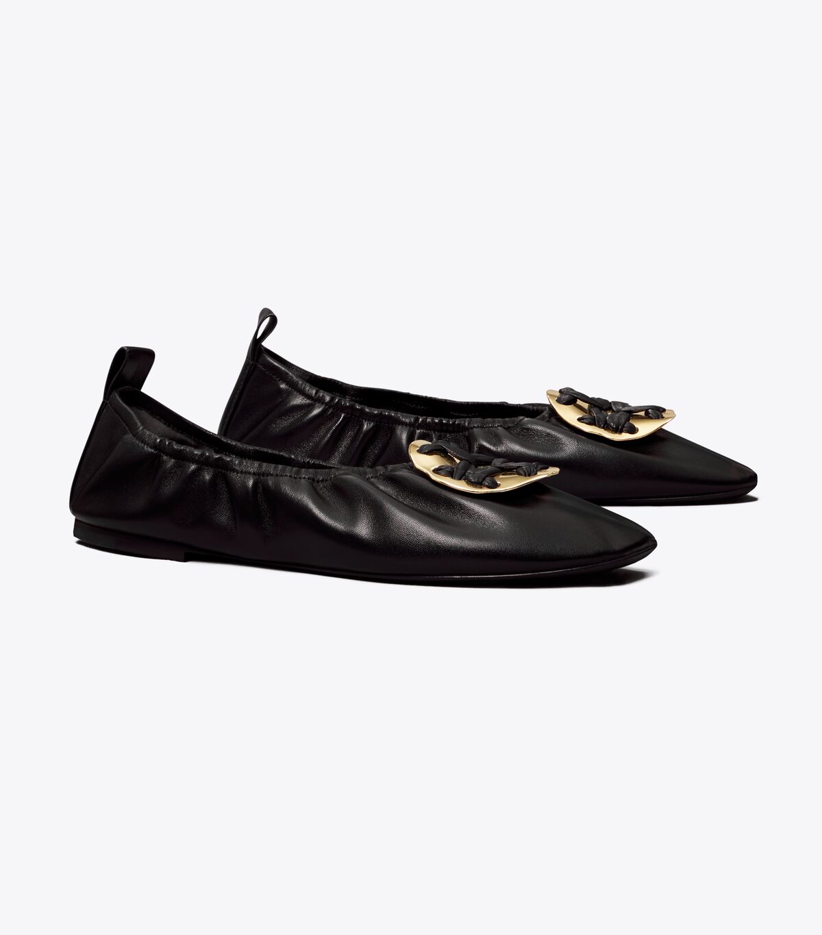 Ballerinas Tory Burch Woven Double T Mujer Negros | OUTLETS-78623909