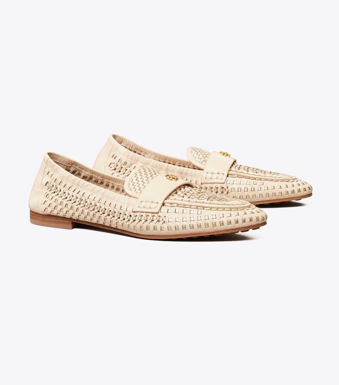 Ballerinas Tory Burch Woven Mujer Beige Dorados | OUTLETS-31974259