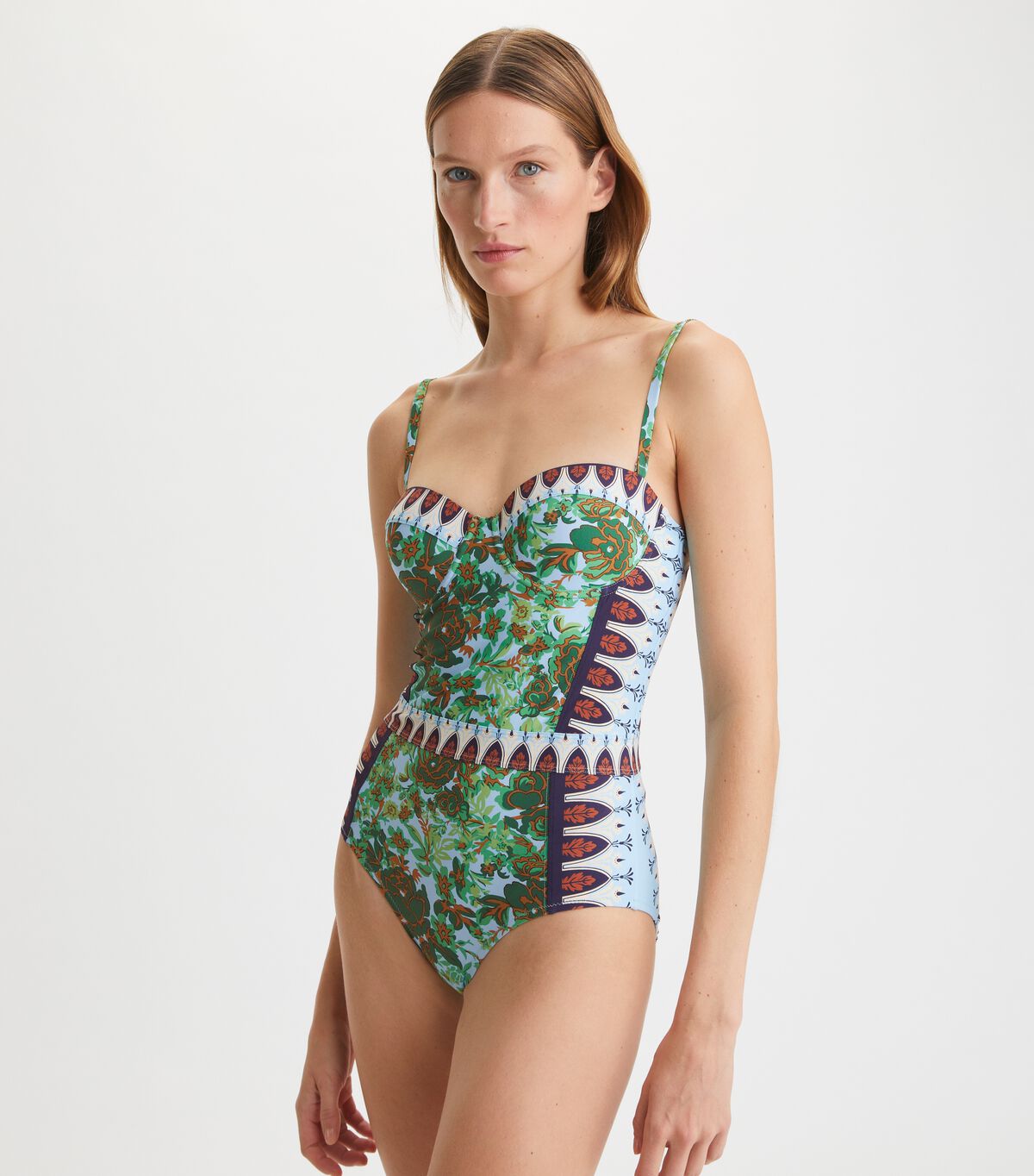 Bañadores Tory Burch Lipsi Printed One-piece Mujer Verdes | OUTLETS-93162479