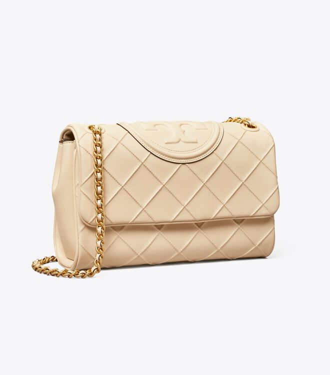 Bolsa De Hombro Tory Burch Fleming Soft Convertible Mujer Creme | OUTLETS-03251949