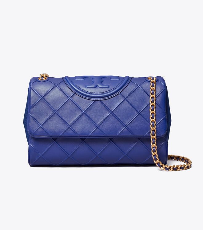 Bolsa De Hombro Tory Burch Fleming Soft Convertible Mujer Azul Marino | OUTLETS-75182049