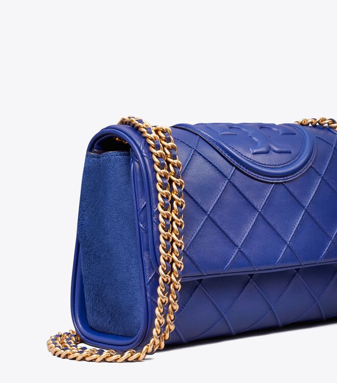 Bolsa De Hombro Tory Burch Fleming Soft Convertible Mujer Azul Marino | OUTLETS-75182049