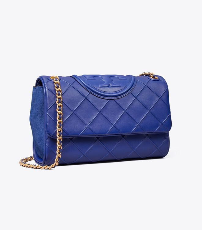 Bolsa De Hombro Tory Burch Fleming Soft Convertible Mujer Azul Marino | OUTLETS-75182049