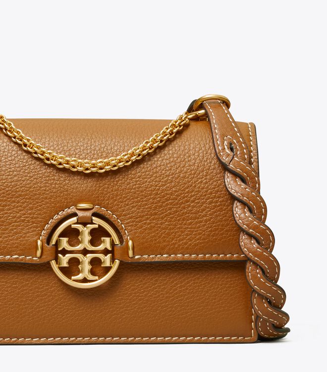 Bolsa De Hombro Tory Burch Miller Mini Mujer Marrom | OUTLETS-08139769