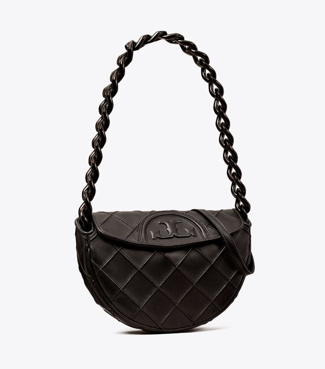 Bolsa De Hombro Tory Burch Mini Fleming Soft Mujer Negros | OUTLETS-04635129