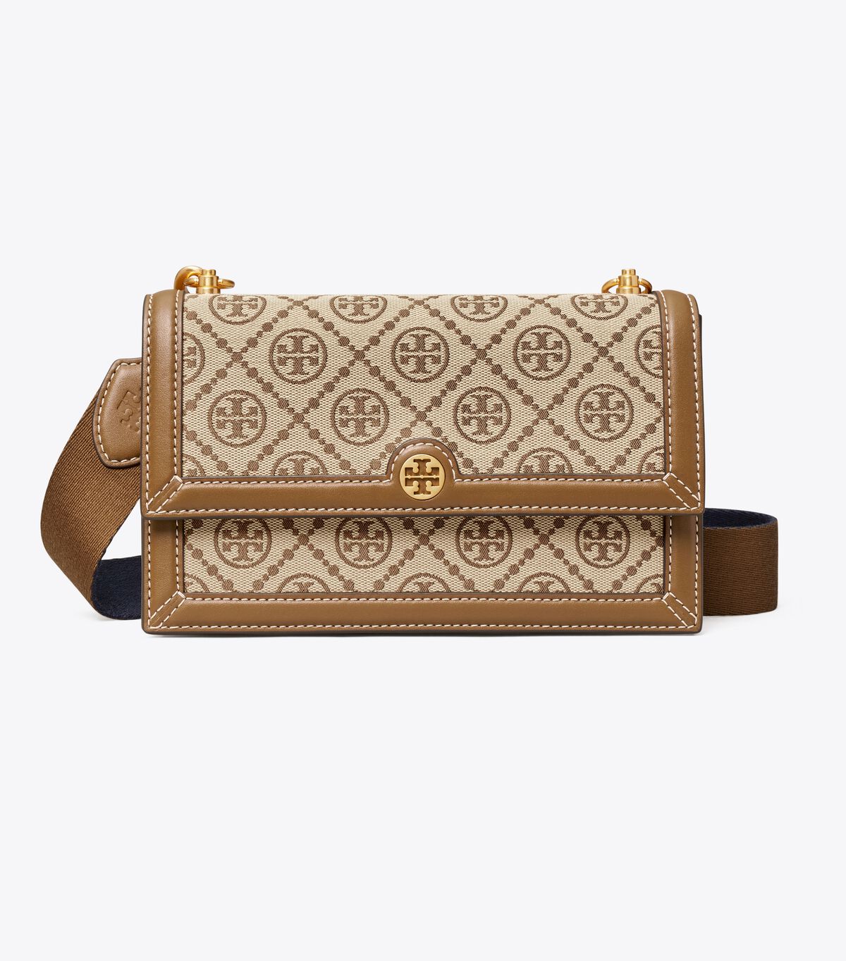 Bolsa De Hombro Tory Burch Mini T Monogram Mujer Marrom | OUTLETS-45683279