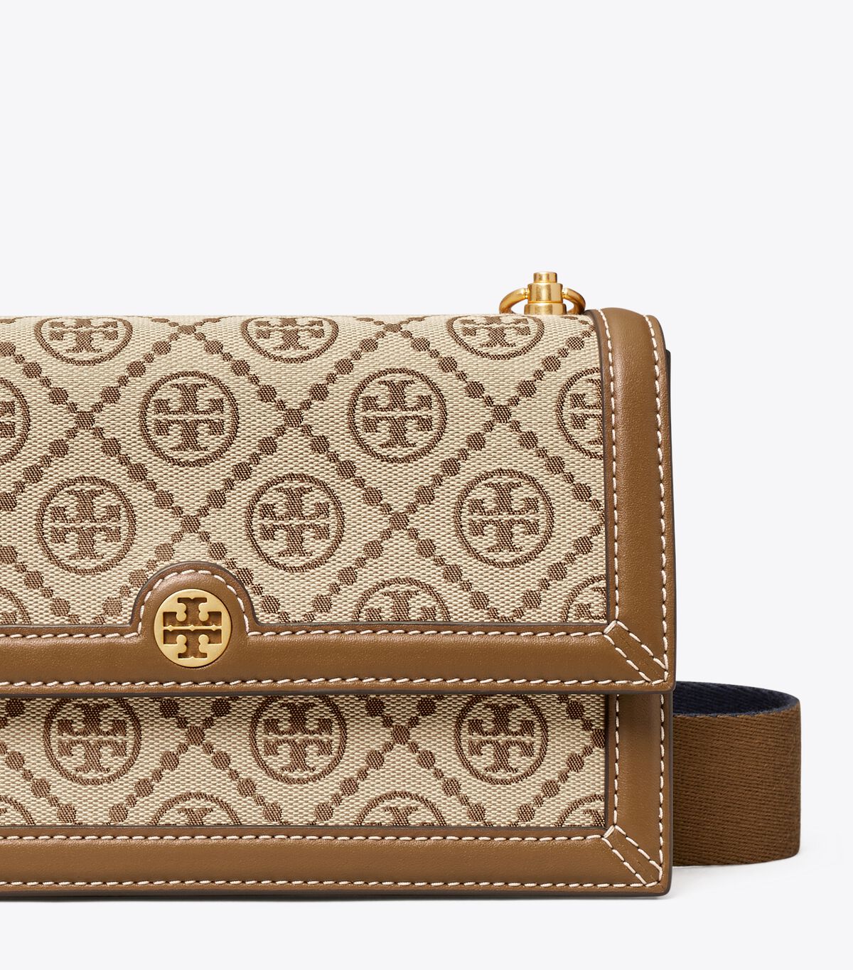 Bolsa De Hombro Tory Burch Mini T Monogram Mujer Marrom | OUTLETS-45683279