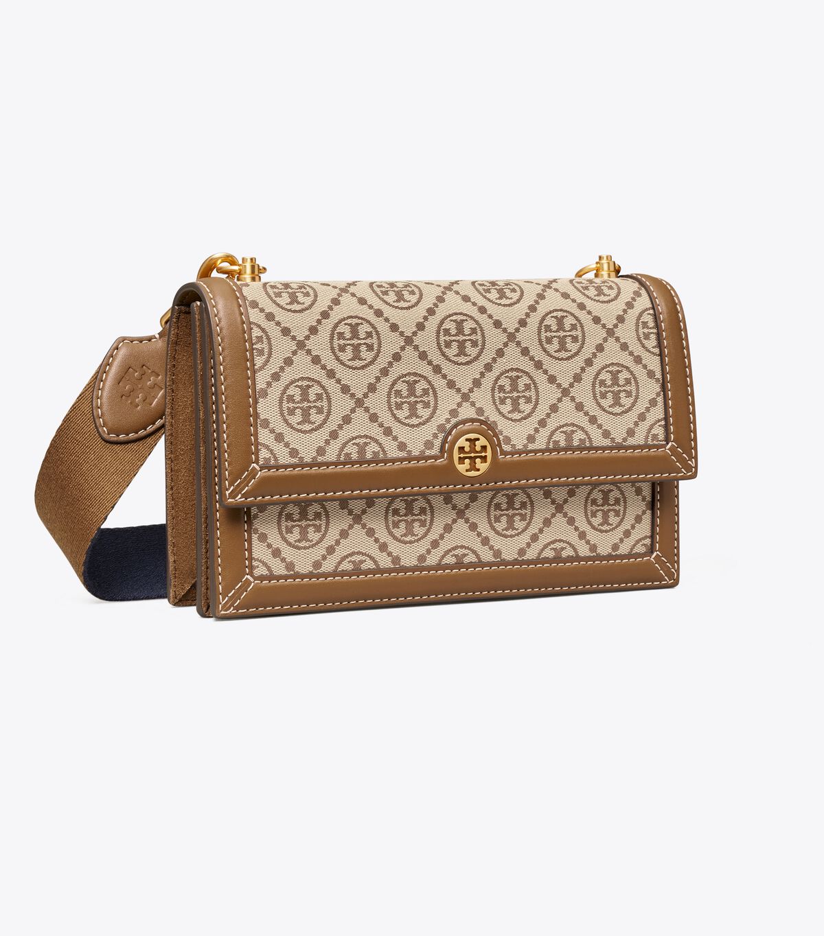 Bolsa De Hombro Tory Burch Mini T Monogram Mujer Marrom | OUTLETS-45683279