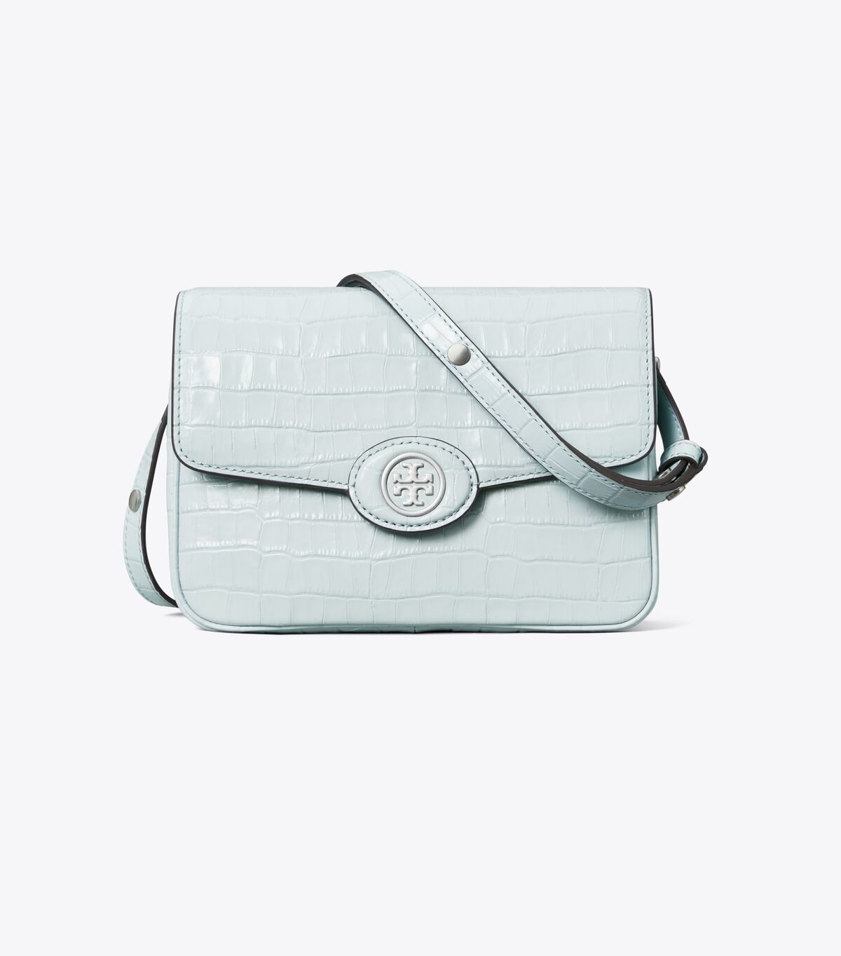 Bolsa De Hombro Tory Burch Robinson Embossed Convertible Mujer Azules | OUTLETS-41395789