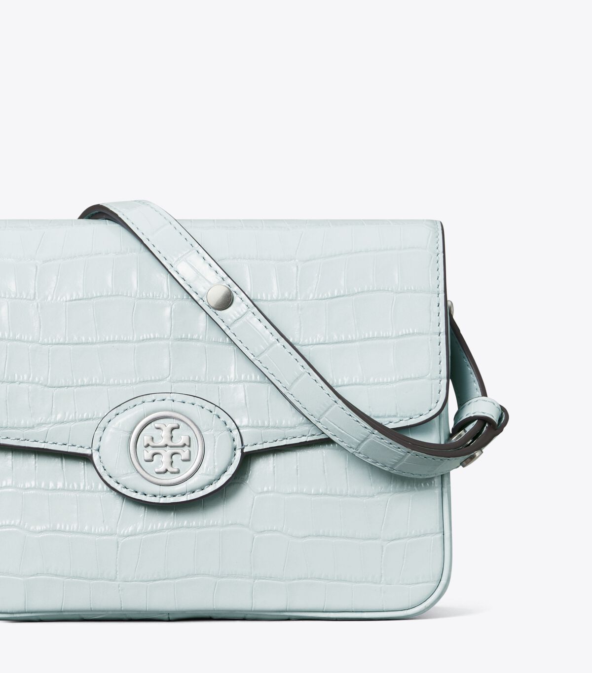 Bolsa De Hombro Tory Burch Robinson Embossed Convertible Mujer Azules | OUTLETS-41395789