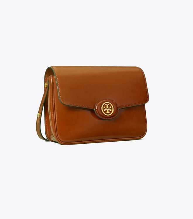 Bolsa De Hombro Tory Burch Robinson Spazzolato Convertible Mujer Marrom | OUTLETS-37260849