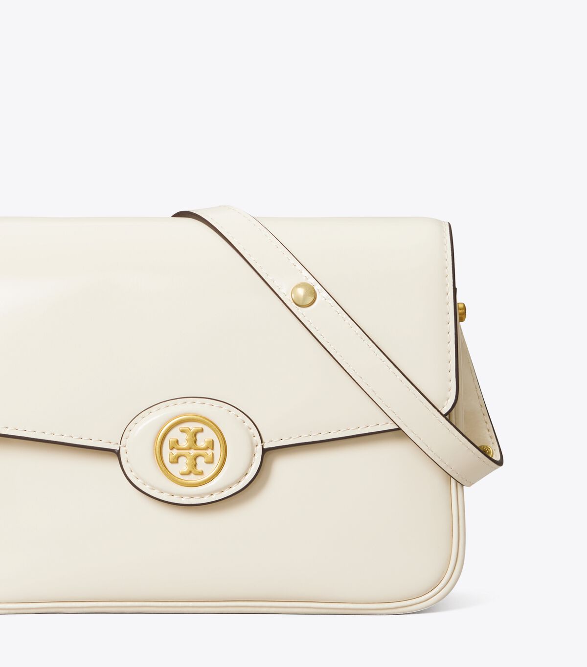 Bolsa De Hombro Tory Burch Robinson Spazzolato Convertible Mujer Blancos | OUTLETS-90152479