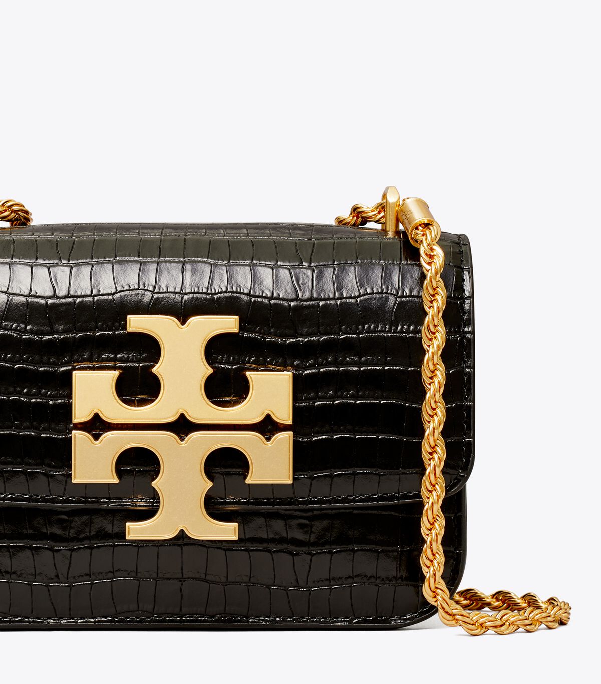 Bolsa De Hombro Tory Burch Small Eleanor Embossed Mujer Negros | OUTLETS-24690579