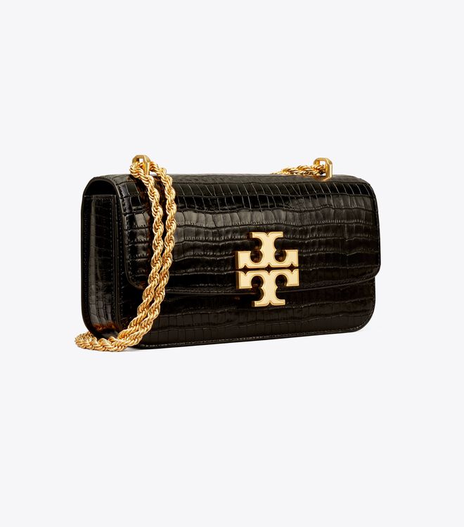 Bolsa De Hombro Tory Burch Small Eleanor Rectangular Mujer Negros | OUTLETS-79803129