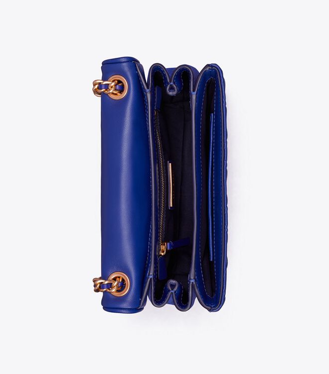 Bolsa De Hombro Tory Burch Small Fleming Soft Convertible Mujer Azul Marino | OUTLETS-31297459