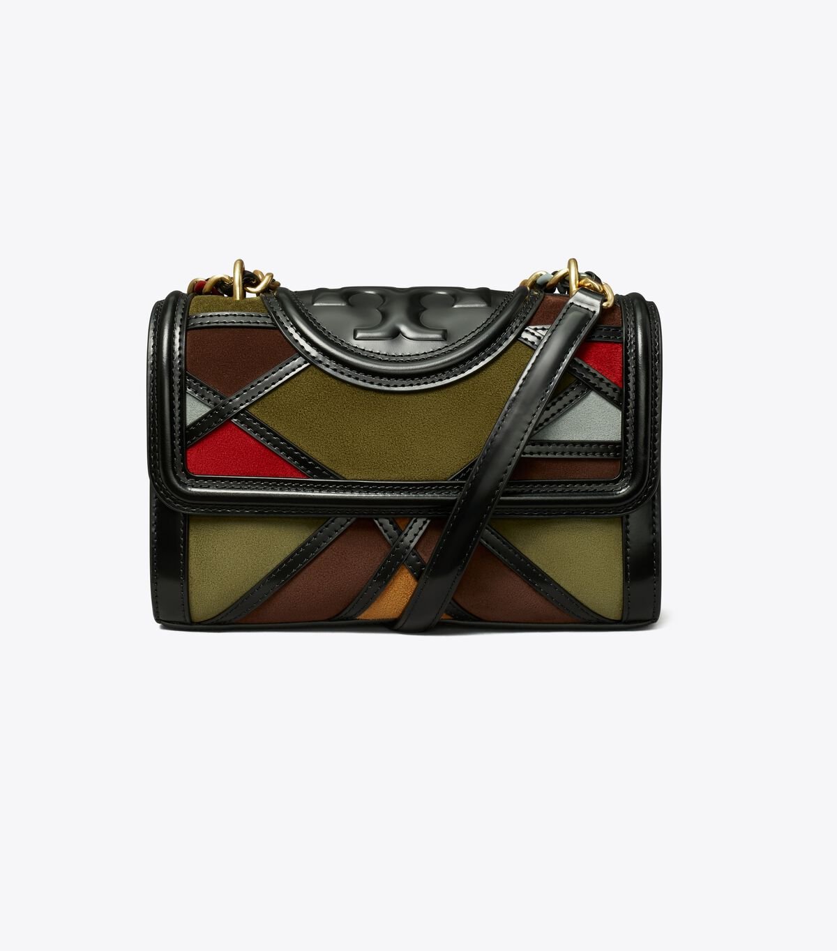 Bolsa De Hombro Tory Burch Small Fleming Marquetry Convertible Mujer Multicolor | OUTLETS-62048519