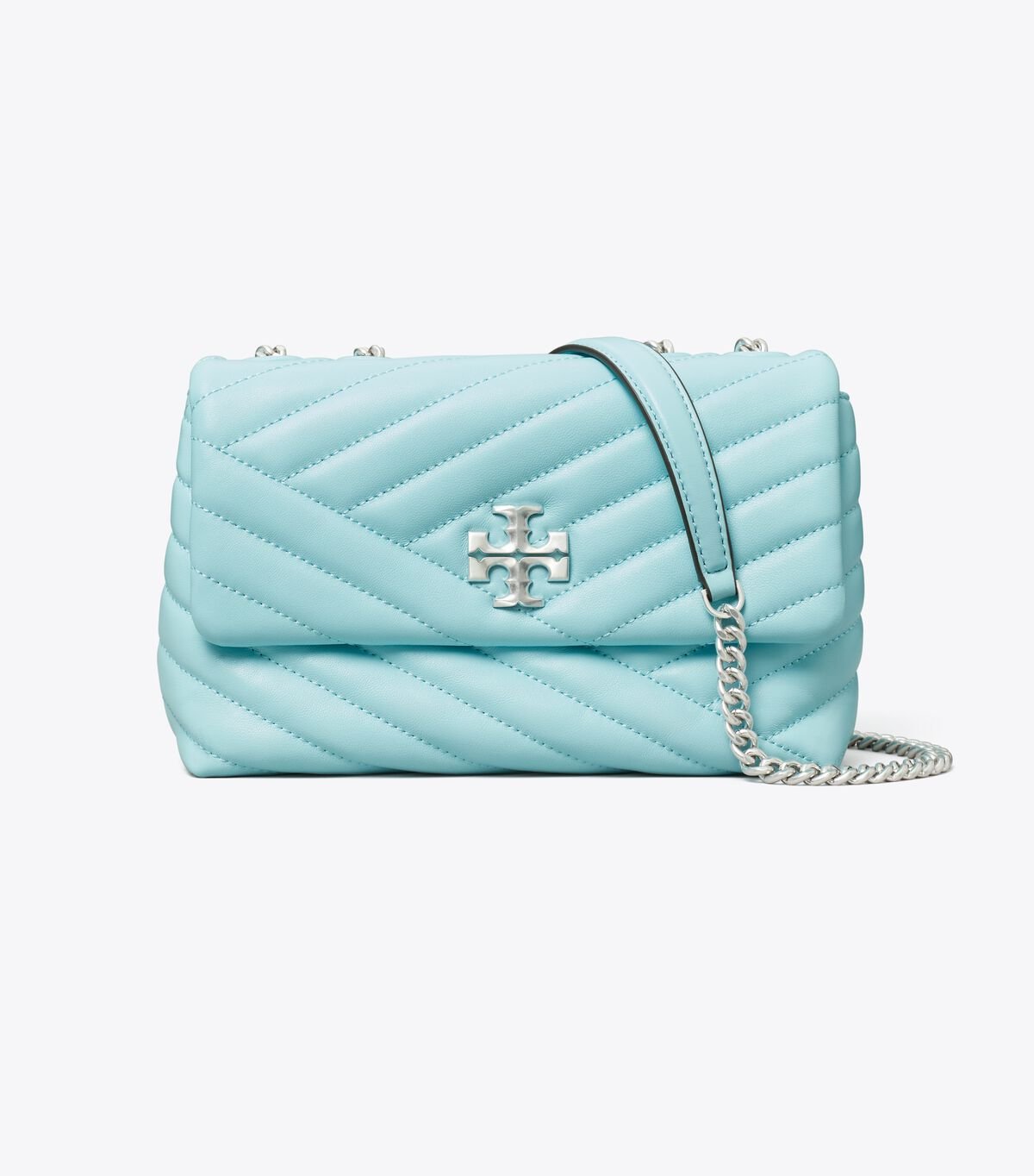 Bolsa De Hombro Tory Burch Small Kira Chevron Convertible Mujer Azur | OUTLETS-94860719