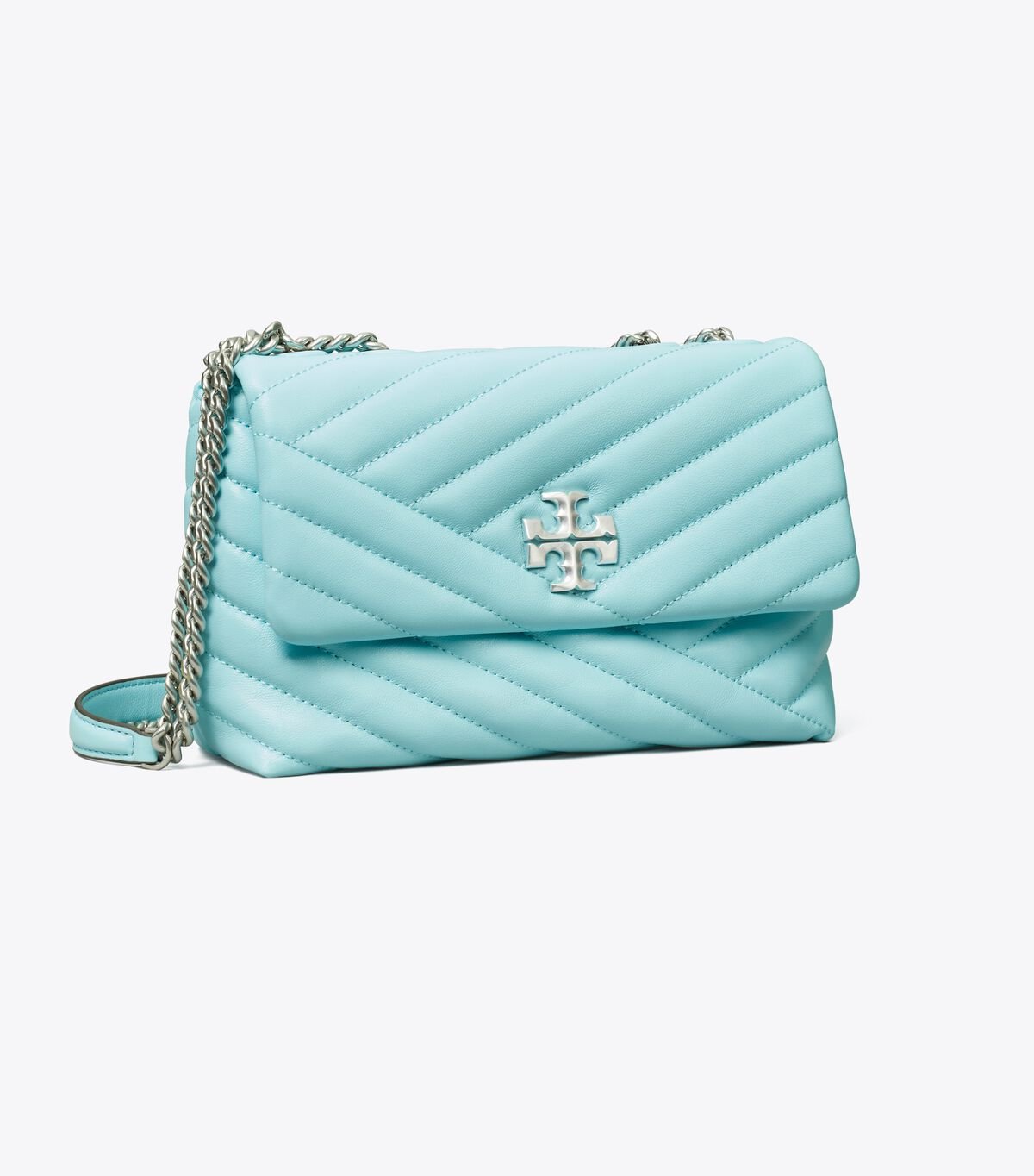 Bolsa De Hombro Tory Burch Small Kira Chevron Convertible Mujer Azur | OUTLETS-94860719