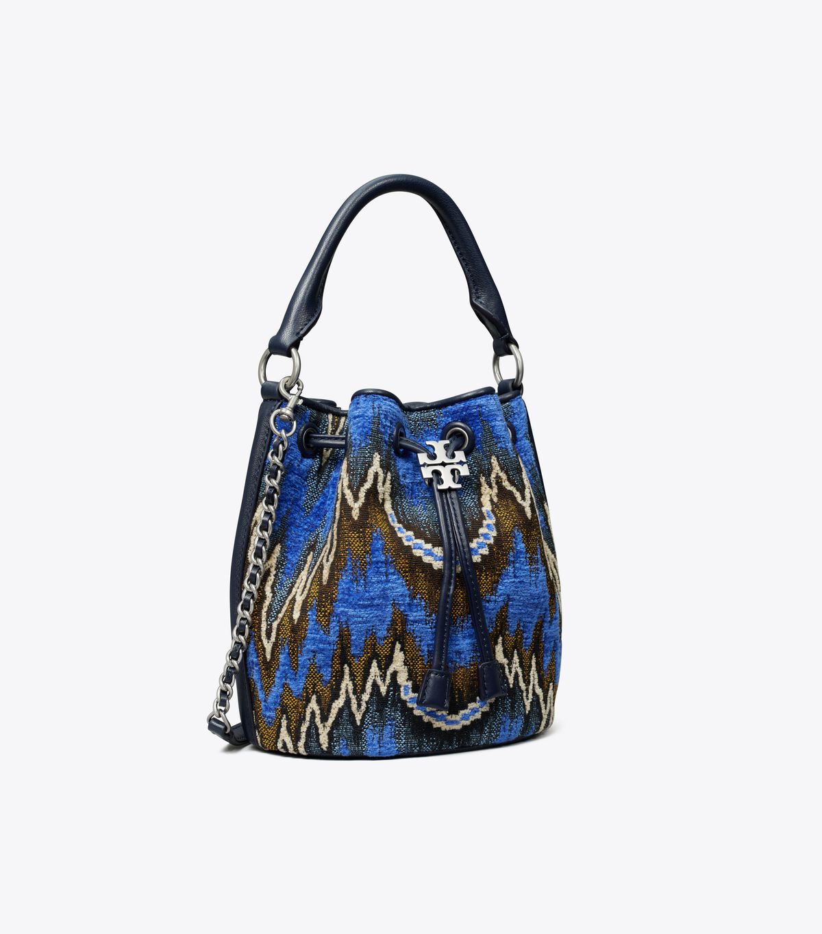 Bolso Saco Tory Burch Fleming Soft Flame Stitch Mujer Azules Multicolor | OUTLETS-30265879