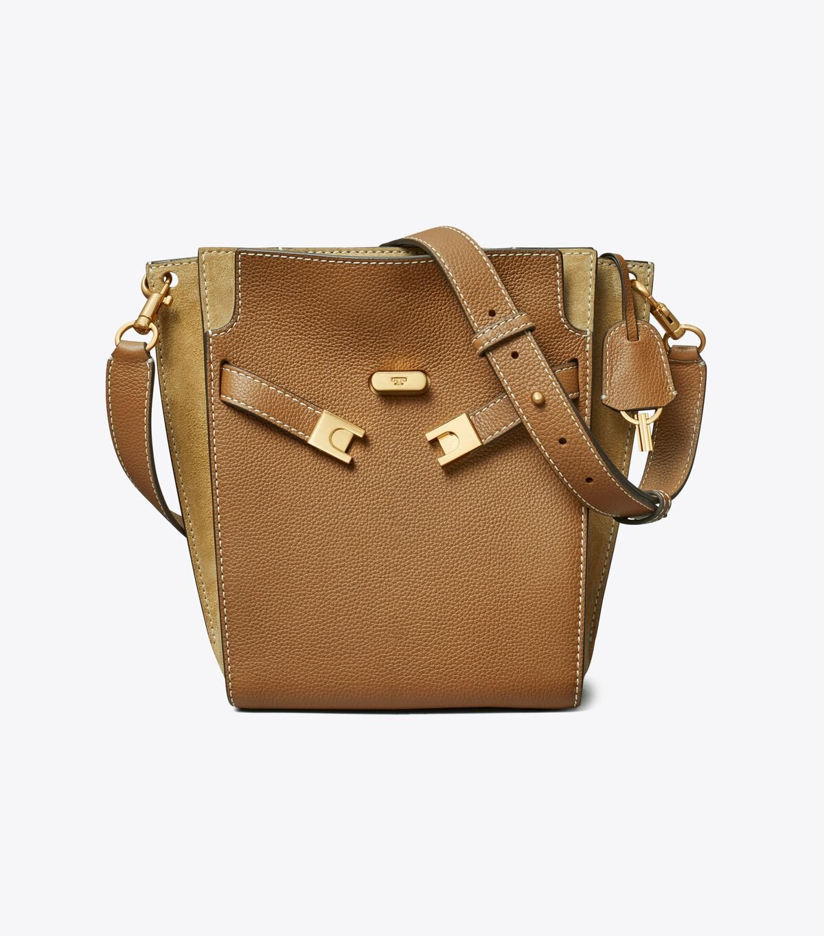 Bolso Saco Tory Burch Lee Radziwill Pebbled Double Mujer Marrom | OUTLETS-39648209