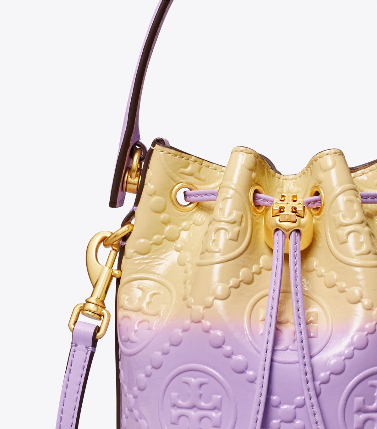 Bolso Saco Tory Burch Mini T Monogram Dip-dye Mujer Lavanda | OUTLETS-59613709