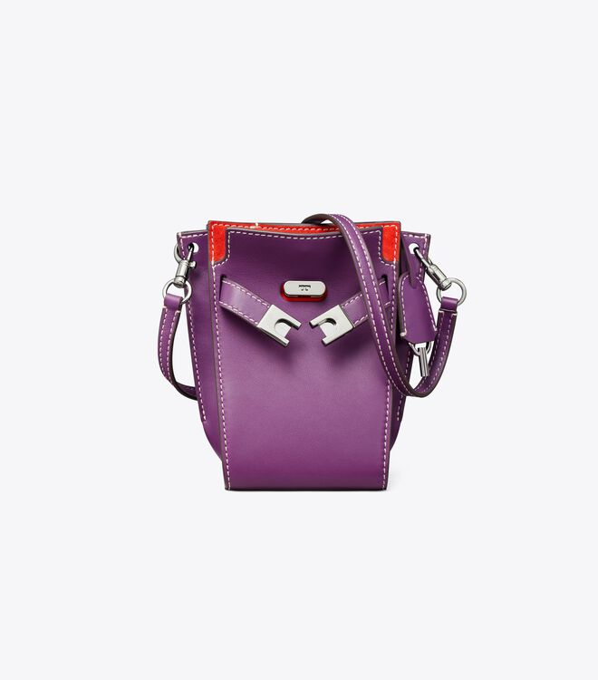 Bolso Saco Tory Burch Petite Lee Radziwill Double Mujer Morados | OUTLETS-65814979