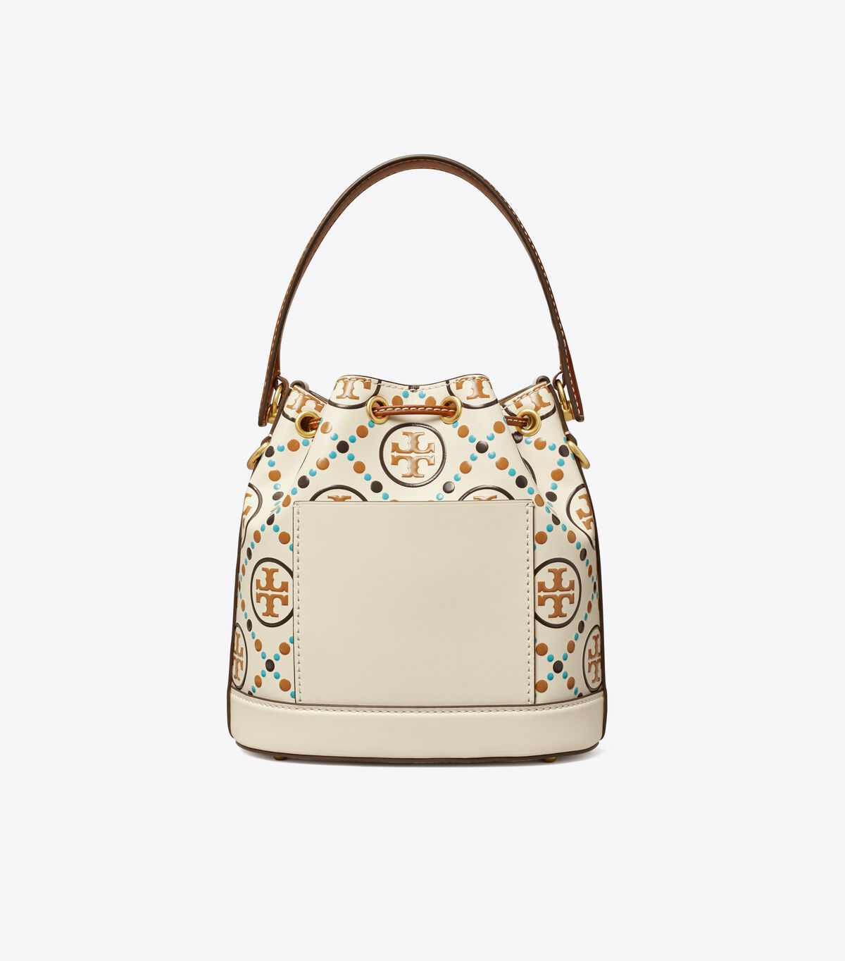 Bolso Saco Tory Burch T Monogram Contrast Embossed Mujer Blancos | OUTLETS-91530829