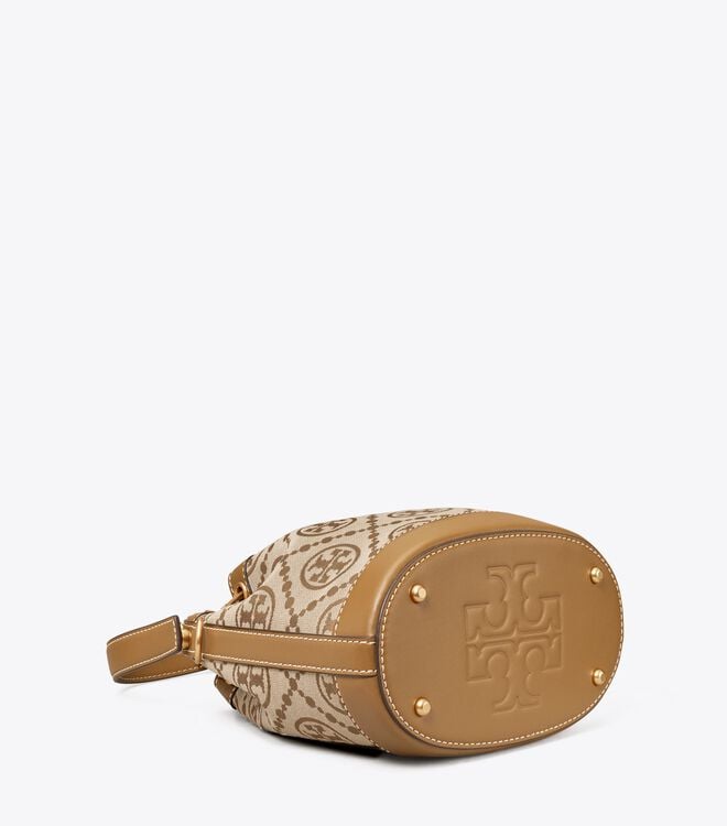 Bolso Saco Tory Burch T Monogram Jacquard Mujer Marrom | OUTLETS-32617099