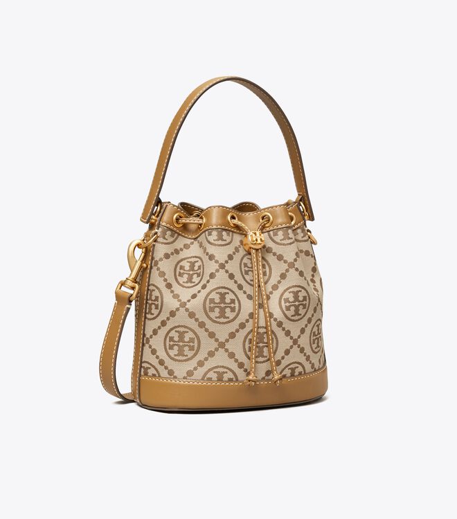 Bolso Saco Tory Burch T Monogram Jacquard Mujer Marrom | OUTLETS-32617099