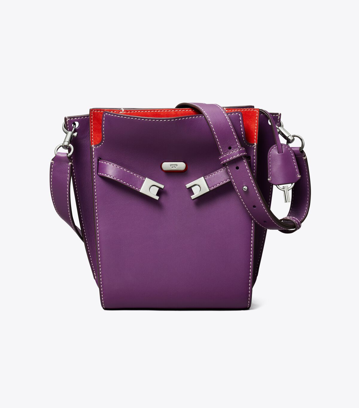 Bolso Satchel Tory Burch Lee Radziwill Mujer Morados | OUTLETS-05421639