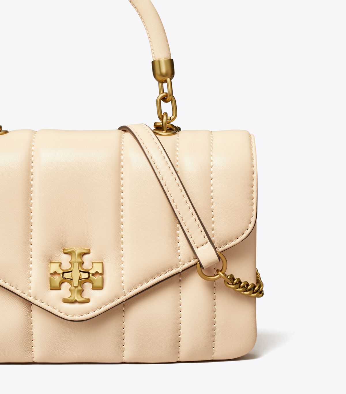 Bolso Satchel Tory Burch Mini Kira Mujer Beige | OUTLETS-65740139