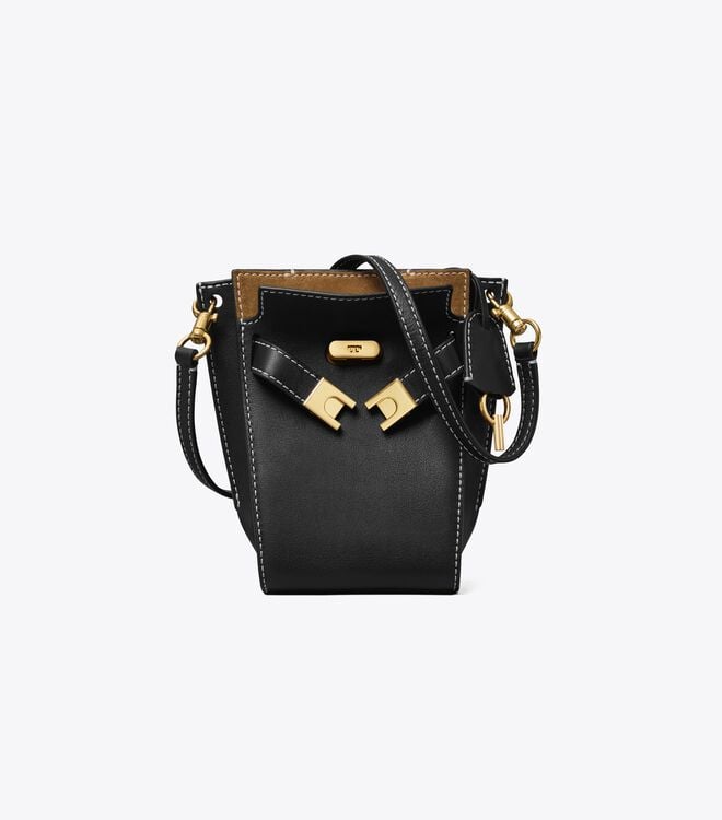 Bolso Satchel Tory Burch Petite Lee Radziwill Mujer Negros | OUTLETS-29078469