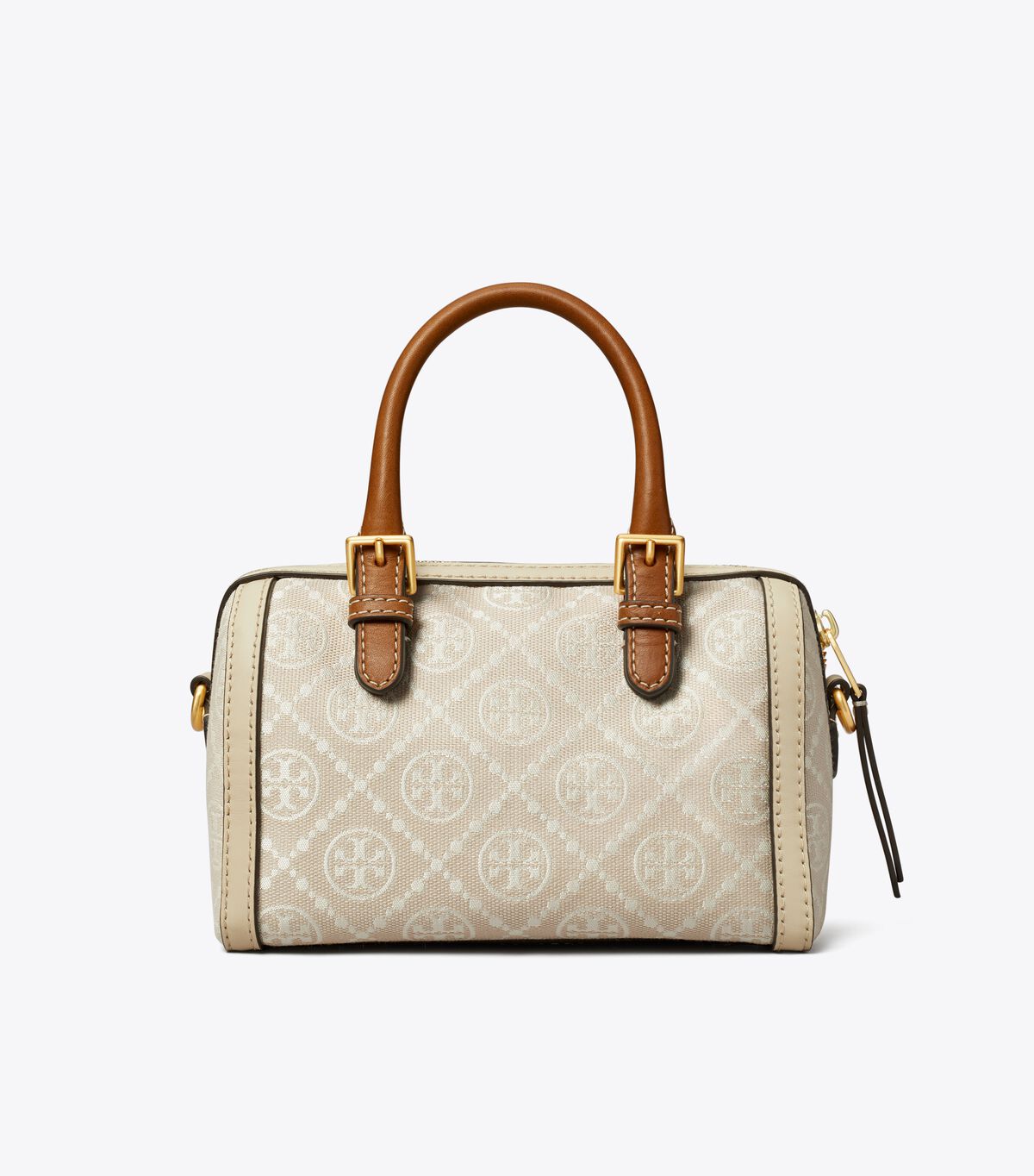 Bolso Satchel Tory Burch Petite T Monogram Mujer Beige | OUTLETS-70456199