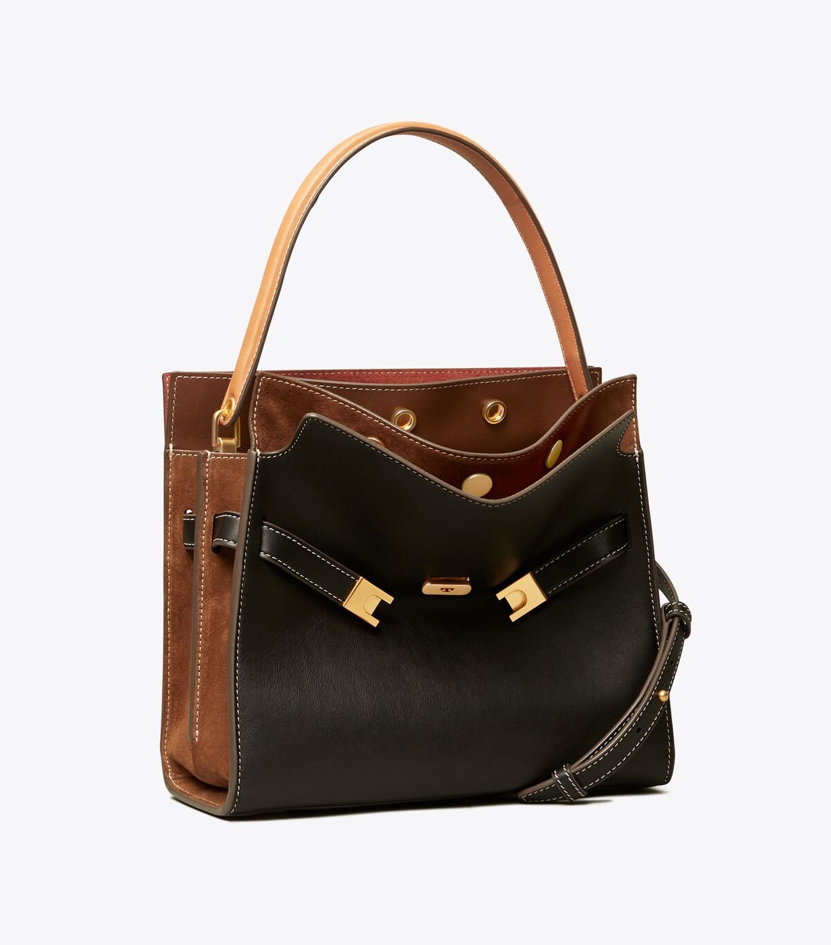 Bolso Satchel Tory Burch Small Lee Radziwill Mujer Negros | OUTLETS-49276819